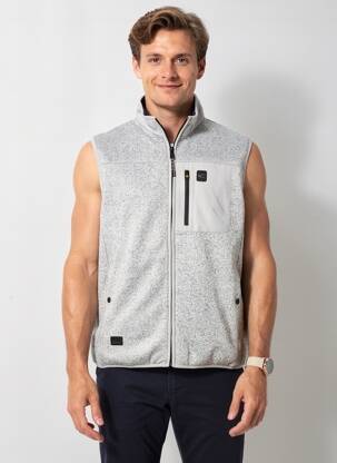 Gilet sans manche tissage chiné gris CAMEL ACTIVE homme