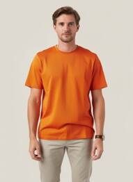 T-shirt broderie manches courtes orange clair CAMEL ACTIVE homme