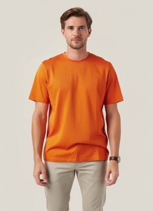 T-shirt broderie manches courtes orange clair CAMEL ACTIVE homme