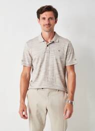 Polo tissage chiné manches courtes marron CAMEL ACTIVE homme