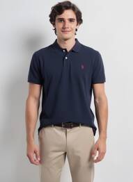 Polo stretch manches courtes bleu U.S. POLO ASSN homme