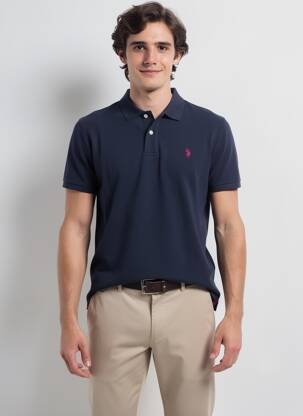 Polo stretch manches courtes bleu U.S. POLO ASSN homme