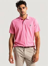 Polo stretch manches courtes rose U.S. POLO ASSN homme
