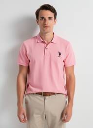 Polo coupe cintrée manches courtes rose U.S. POLO ASSN homme