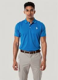 Polo tissage jersey manches courtes bleu U.S. POLO ASSN homme