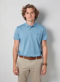 Polo tissage jersey manches courtes bleu U.S. POLO ASSN homme