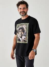 T-shirt coupe cintrée manches courtes noir BOB homme