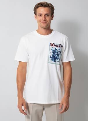 T-shirt coupe cintrée manches courtes beige BOB homme