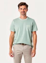 T-shirt coupe cintrée manches courtes vert BOB homme