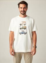 T-shirt coupe cintrée manches courtes beige BOB homme