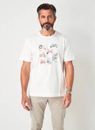 T-shirt coupe cintrée manches courtes beige BOB homme