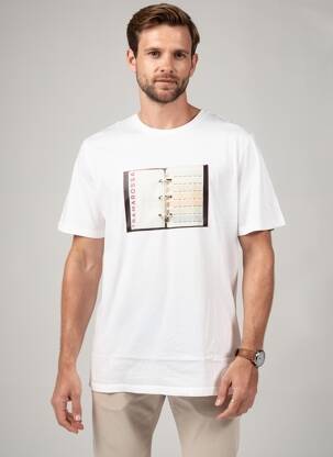 T-shirt broderie manches courtes blanc TRAMAROSSA homme