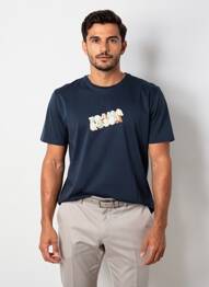 T-shirt coupe cintrée manches courtes bleu TRAMAROSSA homme