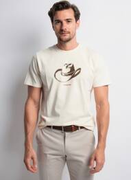 T-shirt coupe cintrée manches courtes beige TRAMAROSSA homme