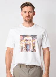 T-shirt coupe cintrée manches courtes blanc TRAMAROSSA homme