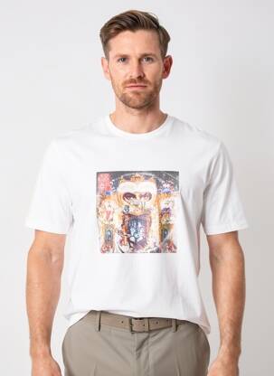 T-shirt coupe cintrée manches courtes blanc TRAMAROSSA homme