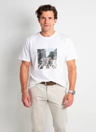 T-shirt coupe cintrée manches courtes blanc TRAMAROSSA homme