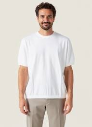 Pull stretch manches courtes blanc TRAMAROSSA homme