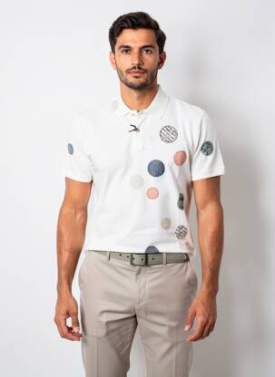 Polo stretch manches courtes beige BOB homme