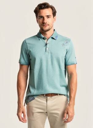 Polo stretch manches courtes vert BOB homme
