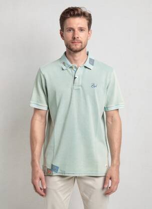 Polo stretch manches courtes vert BOB homme