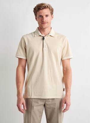 Polo stretch manches courtes beige BOB homme