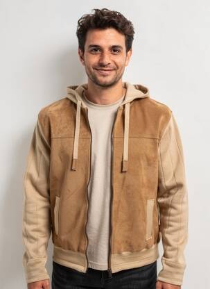 Veste casual resserrée sur le bas marron BOB homme