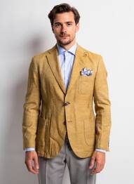 Blazer tissage chiné jaune BOB homme