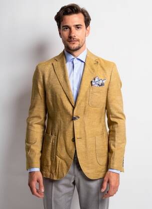 Blazer tissage chiné jaune BOB homme