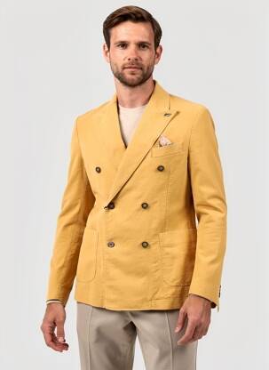 Blazer coupe cintrée jaune BOB homme