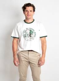 T-shirt stretch manches courtes beige BOB homme