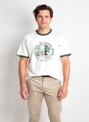T-shirt stretch manches courtes beige BOB homme