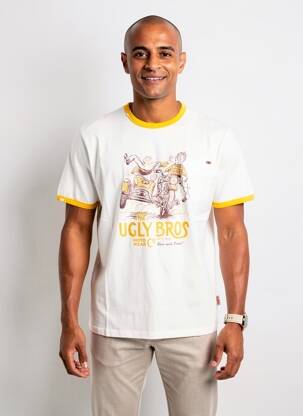 T-shirt stretch manches courtes beige BOB homme