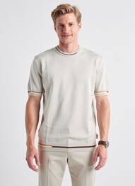 Pull stretch manches courtes gris BOB homme