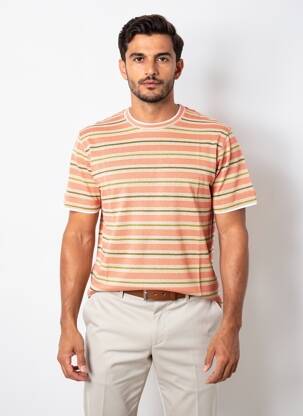 Pull stretch manches courtes orange BOB homme