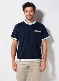 T-shirt stretch manches courtes bleu BOB homme
