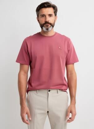 T-shirt broderie manches courtes rouge TRAMAROSSA homme