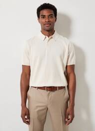 Pull stretch manches courtes beige TRAMAROSSA homme