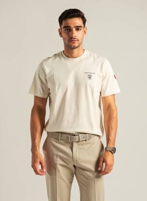 T-shirt stretch manches courtes beige TRAMAROSSA homme