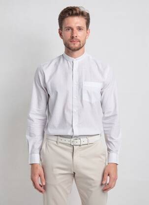 Chemise manches longues coupe cintrée gris XACUS homme