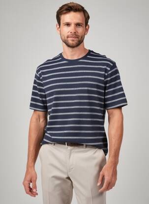 T-shirt coupe cintrée manches courtes bleu FYNCH-HATTON homme