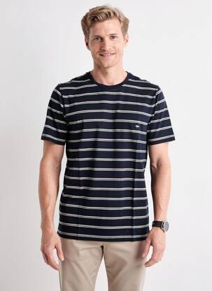 T-shirt coupe cintrée manches courtes bleu FYNCH-HATTON homme