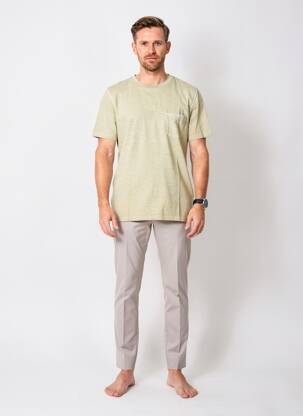 T-shirt tissage chiné manches courtes vert FYNCH-HATTON homme