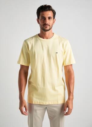 T-shirt broderie manches courtes jaune FYNCH-HATTON homme