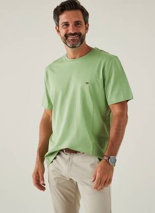 T-shirt broderie manches courtes vert FYNCH-HATTON homme