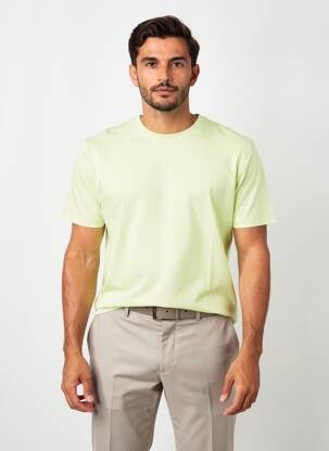 T-shirt broderie manches courtes vert clair FYNCH-HATTON homme