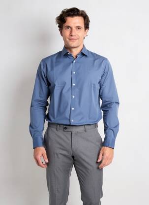 Chemise manches longues coupe cintrée bleu FYNCH-HATTON homme