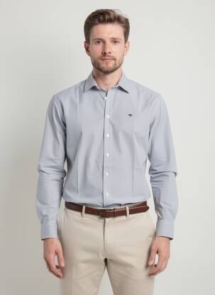 Chemise manches longues coupe cintrée bleu FYNCH-HATTON homme