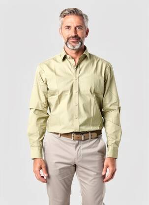 Chemise manches longues coupe cintrée vert FYNCH-HATTON homme