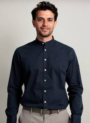 Chemise manches longues coupe cintrée bleu FYNCH-HATTON homme